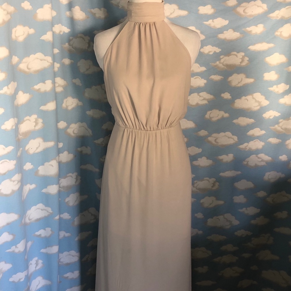 Show Me Your Mumu Halter‎ Collette Collar Maxi Dress Cream Size Small